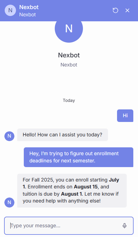 Chatbot for Education